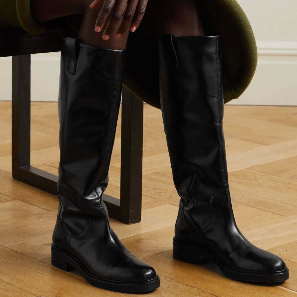 Aeyde Henry knee leather boots Sz 40/US 10